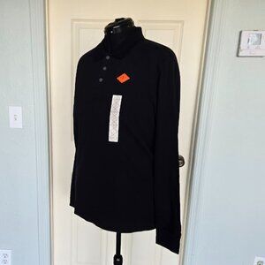 Polo Shirt, Men’s Black, Super Soft, Size Large